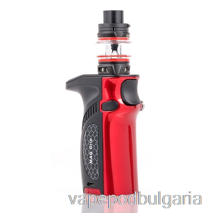 Vape Bulgaria Smok Mag Grip 100w & Tfv8 Baby V2 стартов комплект черно / червено